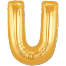 Nevamel Altın Sarısı Folyo Harf Balon 1 Metre