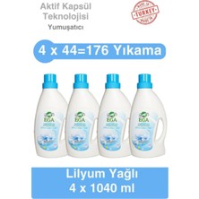 Ega Aktif Kapsül Teknolojili Lilyum Çamaşır Yumuşatıcısı 4 x 1040 ml 44 Yıkama