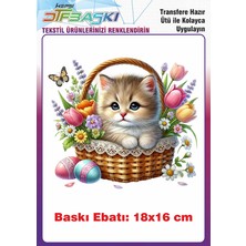 F17 Ajans Paskalya Temalı Ütü ile Yapışan Tişört Tekstil Baskı