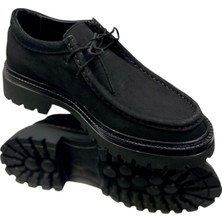 Sula Erkek Iki Bağcıklı Sisley Model Deri Nubuk Siyah Içi Deri Yüksek Poli TABAN-102-N-SİYAH