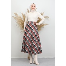 Güz Kaşe Etek Gül Kurusu