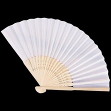 Marsilyan Ahşap Beyaz Kağıt Yelpaze