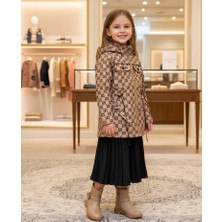 HC Kids Wear Kız Çocuk Kapüşonlu Trençkot Yağmurluk