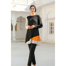 Marina Tam Kapalı Tesettür Mayo Siyah M2115