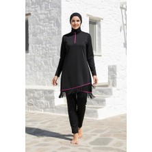 Marina Tam Kapalı Tesettür Mayo Siyah M2105