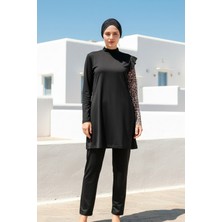 Marina Tam Kapalı Tesettür Mayo Siyah M2101