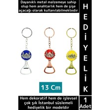 Wintoup Dayanıklı Dekoratif Hediyelik Çok Amaçlı Şık Istanbul Motifli Metal Şişe Açacağı Anahtarlık 2 In 1