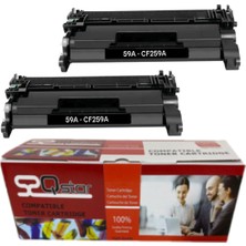 Qstar Hp Çipli 59A CF259A 2'li Ekonomik Paket Garantili Uyumlu Toner Laserjet M304 M404 M428 Muadil Toner