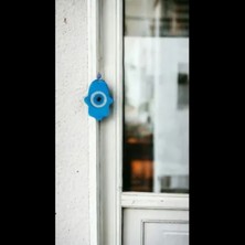 Marsilyan Nazar Boncuklu Turkuaz Mavisi Rengi Fatma Ana Bereket Eli Cam Duvar Süsü