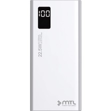 Mtl Powerbank 10000 Mah 22.5W Hızlı Şarj Pd Destekli Metal Gövde Göstergeli Şarj Cihazı MT4510