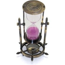 Marsilyan Pirinç Pusulalı Kum Saati Model 3