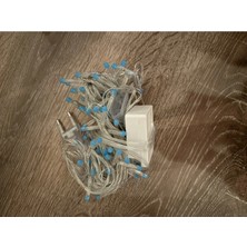 Marsilyan 10 M 100 LED Damla Uçlu Mavi Işık Şeffaf Kablo Mz-17-6