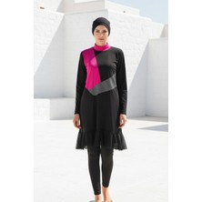 Marina Tam Kapalı Tesettür Mayo Siyah M2106