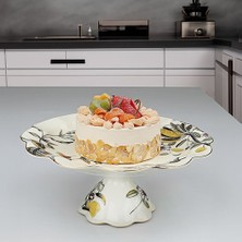 Kosova Sunumluk Olive Ayaklı Yuvarlak 34,5X15 cm Zps-05