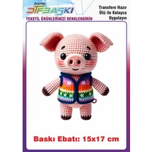 F17 Ajans Örgü Görünümlü Ütü ile Yapışan Tişört Tekstil Baskı