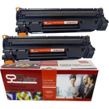 Qstar Hp Çipli CE278A 78A 2'li Ekonomik Paket Garantili Uyumlu Toner P1566 P1606DN M1536 Muadil Toner