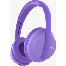 Linktech Ultra Hafif Bluetooth Kulaklık , Linktech Hp2 Mor Mikrofonlu Bluetoothlu Kulak Üstü Kulaklık , Hafif Bluetooth Kulaklık