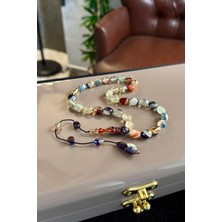 Dergah Tesbih Atölyesi Sistemli Tasarım Iskender Serisi Geçişli Renk Ateş-I Sıkma Kehribar Tesbih 