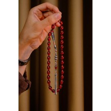 Dergah Tesbih Atölyesi Gümüş Fakir Usta El Işçiliği Nakkaş Imame Tasarım Orjinal Sıkma Kehribar Tesbih