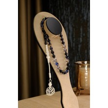 Dergah Tesbih Atölyesi Su Damlası Model Multi Color Sıkma Kehribar Kazaz Püsküllü Tesbih