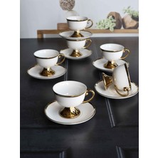 Rossev Türk Kahve Fincanı Royal Gold 6 Kişilik 12 Parça