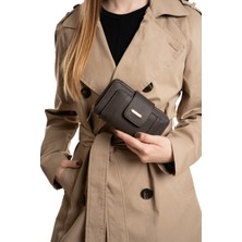 Newish Polo Kadın Deri Desenli Telefon Kağıt Para Bölmeli Kartlık ve Cüzdan - NEWPOLO389