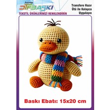 F17 Ajans Örgü Görünümlü Ütü ile Yapışan Tişört Tekstil Baskı