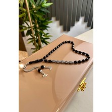 Dergah Tesbih Atölyesi Sevdiklerinize Özel Metal Isimli Tasarım Siyah Alman Sıkma Tesbih