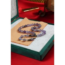 Dergah Tesbih Atölyesi Orjinal Doğal Ametist Taşı Tesbih