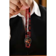 Dergah Tesbih Atölyesi Las Vegas Serisi Gümüş Tasarım Kes-Me Model Kırmızı Hareli Sıkma Kehribar Tesbih