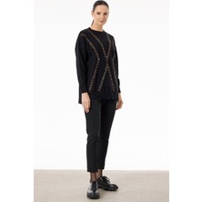 Tığ TNK.21763.1LEOPAR Taşlı Triko Tunik #11-25#