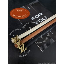 Fiori 3'lü Hakiki Bombeli Yazı Tokalı Ince Kadın Kemeri, Ceket Kemeri, Gömlek Kemeri, Elbise Kemeri