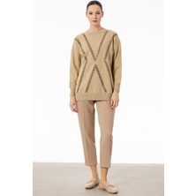 Tığ TNK.21763.1LEOPAR Taşlı Triko Tunik #11-25#