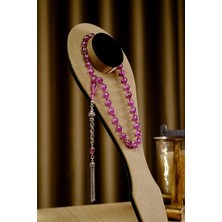 Dergah Tesbih Atölyesi Full Gümüş Premium El Işçiliği Karpuz Yarma Beyzi Model Ateş Kehribar Tesbih