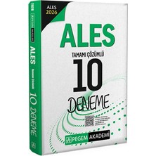 2026 Ales Tamamı Çözümlü 10 Deneme Pegem Yayınları