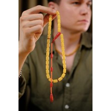 Dergah Tesbih Atölyesi Kadife Doku Üst Düzey Hamur Helezon Hare El Işçiliği Sıkma Kehribar Tesbih