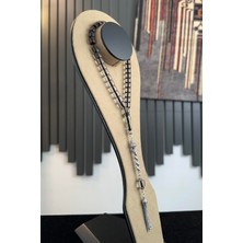 Dergah Tesbih Atölyesi Bilek Boy Gümüş Tasarım Şeffaf Sıkma Kehribar Tesbih