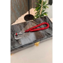 Dergah Tesbih Atölyesi Yeni Osmanlı Vişnesi Hareli Yapı Sıkma Kehribar Gümüş Tasarım