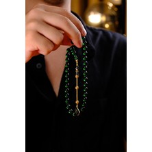 Dergah Tesbih Atölyesi Bilek Boy Gümüş Ayyıldız Tasarım Ateş-I Sıkma Kehribar Tesbih