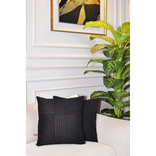 Bir Home Stil Jakar Özel Tasarım 2'li Dekoratif Kırlent Kılıfı 43X43 cm