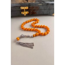 Dergah Tesbih Atölyesi Yeni Osmanlı Model Hareli Yapı Sıkma Kehribar Gümüş Tasarım Tesbih