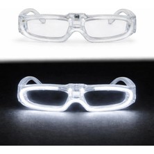 Marsilyan Beyaz LED Işıklı Parti Gözlüğü 3 Modlu – Glow & Gece Eğlence Gözlüğü