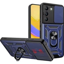 Celik Avm Newface Vivo V30 Lite 4g Pars Lens Yüzüklü Silikon - Lacivert