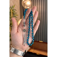 Dergah Tesbih Atölyesi Kişiye Özel Gümüş Isimli Tasarım Hanedan Serisi Ateş Kehribar Tesbih