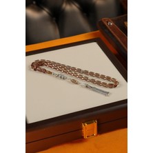 Dergah Tesbih Atölyesi Grand Serisi Gümüş Tasarım Şeffaf Sıkma Kehribar Tesbih