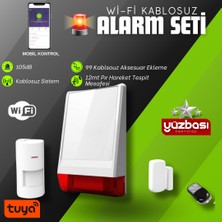 Kablosuz Alarm Sistemi -Wi-Fi Tuya Tak -Çalıştır Kolay Kurulum Mobil Kullanım