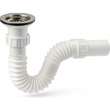 Kca Armatür Lavabo Sifonu Esnek Kıvrılabilir Boru Mutfak ve Banyoda Kullanılabilir