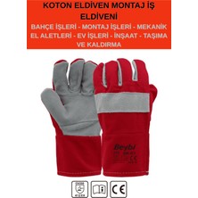 Kl Home Koton Montaj Eldiveni -Kırmızı Renk-Montaj Işlemleri Mekanik El Aletleri Bahçe Ev Işleri Inşaat