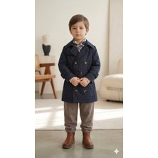 HC Kids Wear Erkek Çocuk Içi Pamuk Astarlı Trençkot Yağmurluk