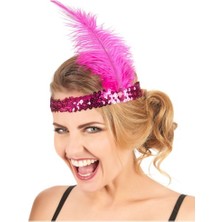 İlk El Grup 70'ler 80'ler ve 90'lar Temalı Fuşya Renk Çarliston Saç Bandı